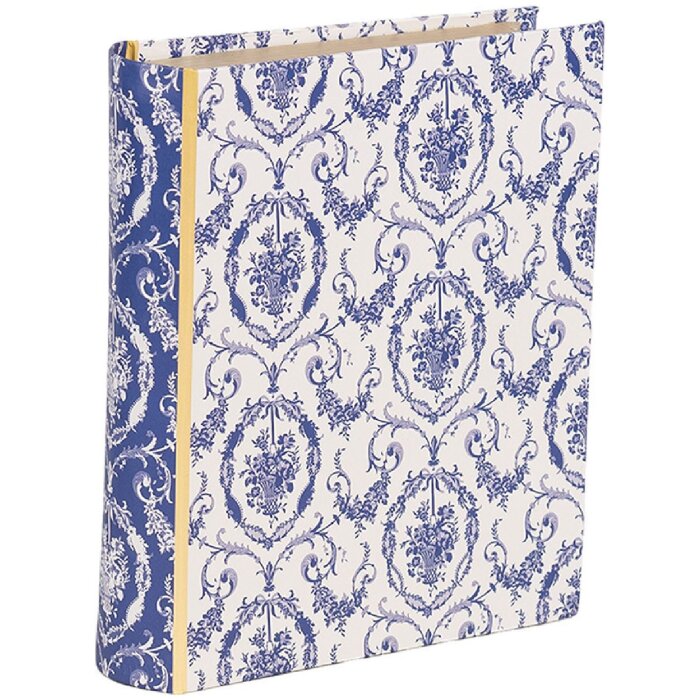 Clayre & Eef 66016 Boekvorm Wit Blauw 17x14x5 cm Retro Vintage