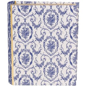 Clayre & Eef 66016 Boekvorm Wit Blauw 17x14x5 cm Retro Vintage