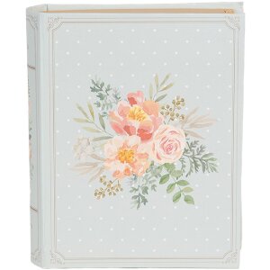 Clayre & Eef 66019 Doos Boekvorm Blauw Roze 17x14x5 cm Romantisch