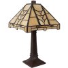 LumiLamp 5LL-5450 Tafellamp Tiffany 23x23x38 cm E14 max 40W Beige