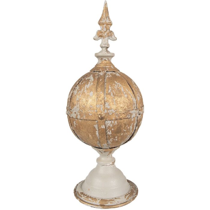 Clayre & Eef 6Y5584 Ornament IJzer Bruin-Goud Antiek Ø 19x45 cm