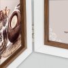 ZEP houten fotolijst Caen tweekleurig wit bruin diverse maten