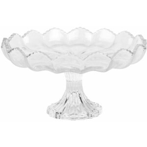 Clayre & Eef 6GL5013 Schaal op voet glas transparant...