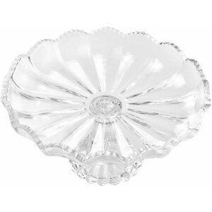 Clayre & Eef 6GL5013 Schaal op voet glas transparant Ø 23x12 cm