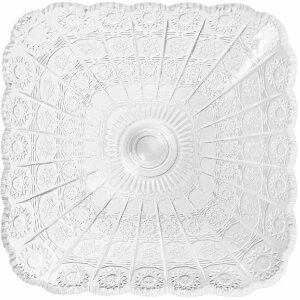 Clayre & Eef 6GL5015 Schaal op voet Transparant glas 29x29x18 cm