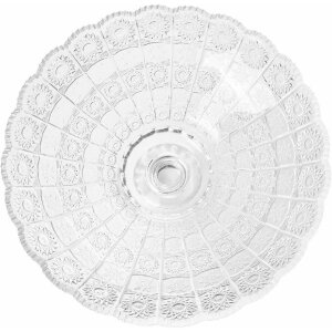 Clayre & Eef 6GL5016 Schaal op voet Transparant Ø 32x21 cm Glas