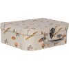 Clayre & Eef 66022 Decoratiekoffer set van 3 Beige gebloemd 30/25/20 cm