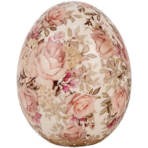 Clayre & Eef 6CE1920M Decoratie Ei Keramiek Beige...