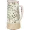Clayre & Eef 6CE1924L Decoratiekan Groen Keramiek 21x14x26 cm Landelijke stijl