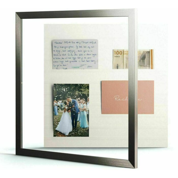 Deknudt S41VD1 Gallerina zilveren fotolijst fotocollage 40x40 cm zonder lijm