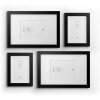 Deknudt S66KF2 Set van 4 Houten Fotolijsten Zwart 13x18 cm 20x30 cm