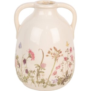 Clayre & Eef 6CE1947L Vaas Beige Roze Ø 16x22...