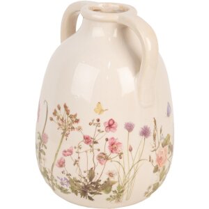 Clayre & Eef 6CE1947L Vaas Beige Roze Ø 16x22...