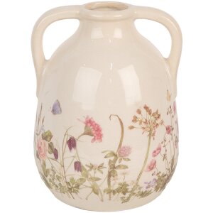 Clayre & Eef 6CE1947M Keramische Vaas Beige Roze...