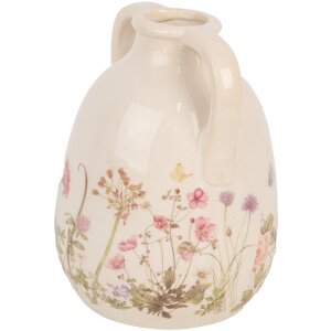 Clayre & Eef 6CE1947M Keramische Vaas Beige Roze...