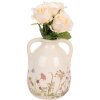 Clayre & Eef 6CE1947M Keramische Vaas Beige Roze Ø 14x18 cm Landelijke Stijl