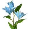 Clayre & Eef 5PL0119BL Decoratieve Tak met Bloemen Blauw Groen 17x12x71 cm
