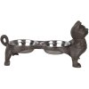 Clayre & Eef 6Y5641 Voerbak Bruin IJzer 39x15x19 cm 2x225 ml