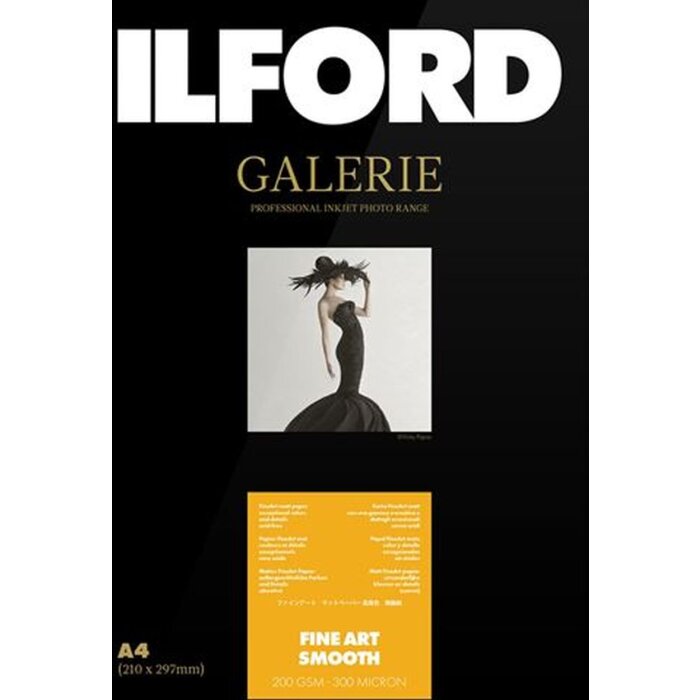 Ilford Gallery FineArt Smooth 200g 10x15cm 50 vellen fotopapier