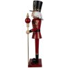 Clayre & Eef 5Y1259 Decoratiefiguur Soldaat Rood Goud Metaal 18x19x60 cm