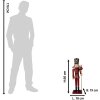 Clayre & Eef 5Y1259 Decoratiefiguur Soldaat Rood Goud Metaal 18x19x60 cm
