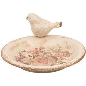 Clayre & Eef 6CE1949M Vogelvoerbakje Keramiek Beige...