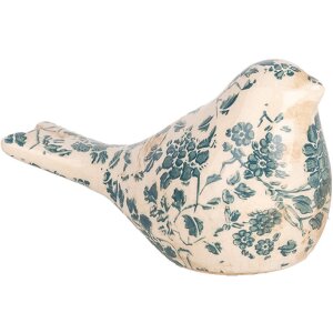 Clayre & Eef 6CE1950S Decoratie Vogel Beige Groen...