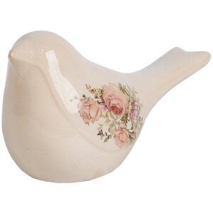 Clayre & Eef 6CE1951M Decoratie Vogel Keramiek Beige...