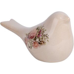 Clayre & Eef 6CE1951M Decoratie Vogel Keramiek Beige...