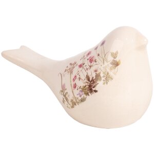 Clayre & Eef 6CE1953M Decoratie Vogel Keramiek Beige...