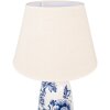 Clayre & Eef 6LMC0098 Tafellamp landelijke stijl Ø28x49 cm Keramische voet Blauw Wit