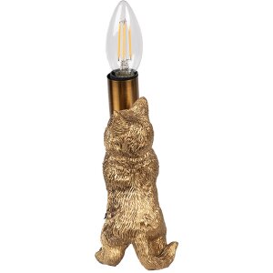 Clayre & Eef 6LMP791 Tafellamp Kat Goud 9x9x18 cm E14 max 40W
