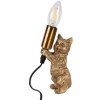 Clayre & Eef 6LMP791 Tafellamp Kat Goud 9x9x18 cm E14 max 40W