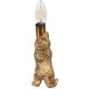 Clayre & Eef 6LMP791 Tafellamp Kat Goud 9x9x18 cm E14 max 40W