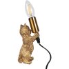 Clayre & Eef 6LMP791 Tafellamp Kat Goud 9x9x18 cm E14 max 40W
