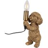 Clayre & Eef 6LMP792 Tafellamp Hond Goud 11x13x23 cm E14 40W