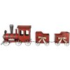 Clayre & Eef 6Y5632 Decoratie Trein Rood Metaal 94x18x28 cm Landelijke stijl