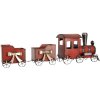 Clayre & Eef 6Y5632 Decoratie Trein Rood Metaal 94x18x28 cm Landelijke stijl