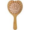 Juleeze JZHBR0001 Haarborstel met spiegel hartvorm hout beige bruin 15x8x3 cm