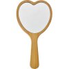 Juleeze JZHBR0001 Haarborstel met spiegel hartvorm hout beige bruin 15x8x3 cm