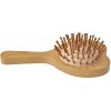 Juleeze JZHBR0001 Haarborstel met spiegel hartvorm hout beige bruin 15x8x3 cm