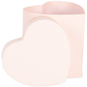 Clayre & Eef 66024P Geschenkdoos Hart Roze 10x10x10 cm