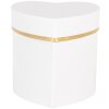 Clayre & Eef 66024W Geschenkdoos Hartvorm Witgoud 10x10x10 cm