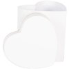 Clayre & Eef 66024W Geschenkdoos Hartvorm Witgoud 10x10x10 cm