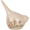 Clayre & Eef 6CE1954M Decoratie Vogel Beige Roze 14x9x15 cm Landelijke stijl