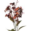 Clayre & Eef 5PL0122R Decoratie Tak met Bloemen Rood 15x7x70 cm