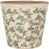 Clayre & Eef 6CE1976L Bloempotdecoratie Ø 21x20 cm Vintage bloempatroon