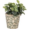 Clayre & Eef 6CE1976L Bloempotdecoratie Ø 21x20 cm Vintage bloempatroon