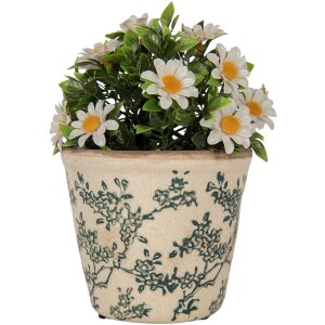 Clayre & Eef 6CE1976S Bloempotdecoratie Ø 12x11 cm Vintage Design