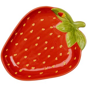 Clayre & Eef 6CEBO0085L Schaaltje aardbeivorm 23x18x3 cm